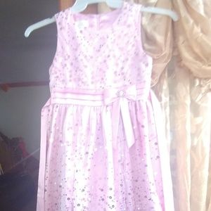 Girls pink sequin formal dress